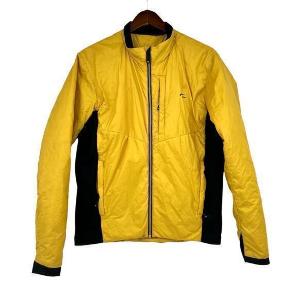 KJUS men’s yellow & black t-factor jacket style mp15-415 zip up size small